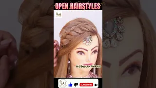 Aiman khan hairstyles 😍😍 open hairstyle for wedding #shorts #ytshorts #hairstyle