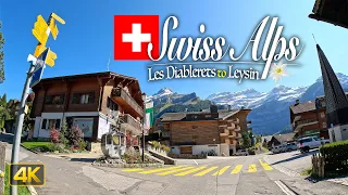 Scenic Drive through the Swiss Alps 🇨🇭 Driving from Les Diablerets to Leysin in Switzerland