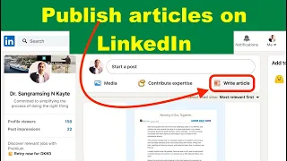 How to Post Article on Linkedin | Publish articles on LinkedIn