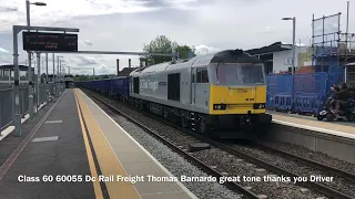 market harborough station Differents trains class 66s Class 60 class 222s great tones MML 20/5/22