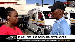 Travellers head to holiday destinations | Wanderers Taxi Rank