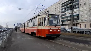 Поездка на ЛВС-86К №3098 Ст.м. "Проспект Просвещения" - Придорожная аллея (маршрут 21)