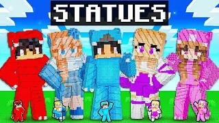 Minecraft FRIENDS STATUE House Battle!