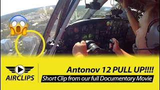 SUPER LOW Antonov 12 Downtown Approach waking up people, LOTS of MUSCLE INPUTS!!!  [AirClips]