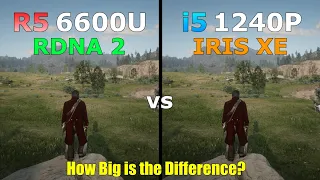 Ryzen 5 6600U vs i5 1240P - Gaming Test - How Big is the Difference?