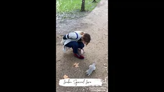 Emma Watson befriending massive squirrel in front of Noor Inayat Khan statue in London (Full video)