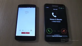 Over the Horizon Incoming call & Outgoing call at the Same Time Samsung Galaxy Note 1+Nexus 5 Ubuntu