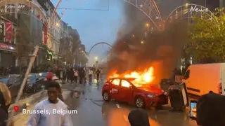 World Cup riots in Brussels after Morocco beat Belgium