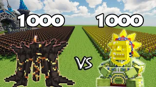 1000 Ignited Revenant Vs 1000 Barako the Sun Chief In Minecraft
