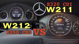 Acceleration Battle | Mercedes E320 CDI vs Mercedes E350 CDI | W211 vs W212 | 2007 vs 2010