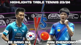 Match Fan Zhendong vs Lee Sang Su R16 WTT Champions Frankfurt 2023