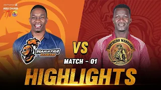 M01: Maratha Arabians vs Northern Warriors | Abu Dhabi T10 League | Match Highlights