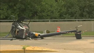 Helicopter pilot crashes on suburban Chicago street: 'I'm lucky' | ABC7 Chicago