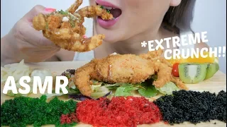 ASMR *Extreme Crunch DEEP FRIED SOFT SHELL CRAB | N.E Let's Eat