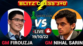 Alireza Firouzja vs Nihal Sarin | BLITZ CHESS 3+0 | chess.com | 19/10/22