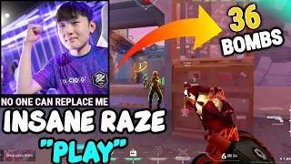 PRX Jinggg Plays Raze and Shows insane Gameplay With 36 Bombs in Radiant Immortal Lobby Ranked