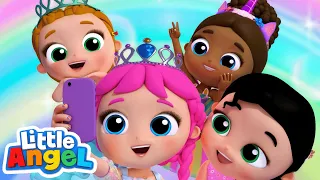 Jill's Princess Party | Little Angel Kids Songs & Nursery Rhymes| Moonbug Kids - Girl Power!