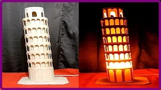 Aprenda fazer uma luminária de pvc Torre de Pisa