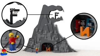 How to make F's Mountain and Dungeon out of LEGO // Alphabet Lore