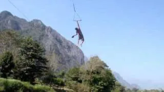 Laos tubing Rope swing Legend