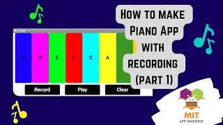 Piano in MIT App Inventor | Piano App with Recording | Piano MIT App Inventor | MIT App Inventor