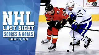 NHL Last Night: All 61 Goals and NHL Scores on January 24 2021