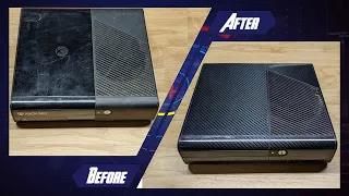 XBOX 360E Clean & Restore - Install Vinyl Skin ⚒ TRU Fixes
