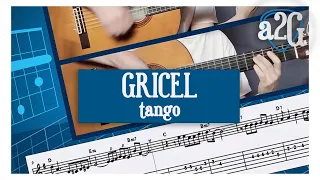Gricel (tango) - A Dos Guitarras con partitura y tablatura - fácil/easy