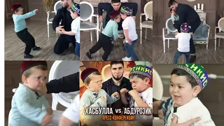 Hasbulla VS Abdurozik Press Conference Funny Fight  Compilation