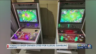 Tobacco shop owner cited for illegal gambling