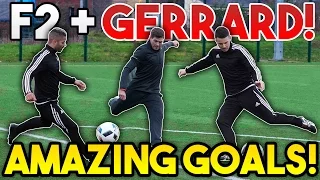 Steven GERRARD + F2Freestylers EPIC Shooting Session | AMAZING GOALS | Billy Wingrove & Jeremy Lynch