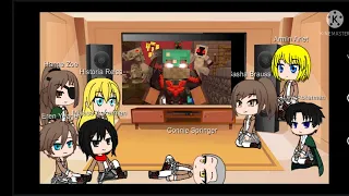 Aot react to Herobrine's Life - Minecraft Parody "Something just like this" Music Video