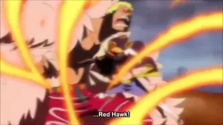 Law and Luffy, Red Hawk and Shambles Combo Attack