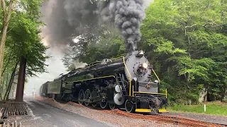 Reading & Northern T-1 2102 Steam Locomotive 100-Car Revenue Coal Trains May 20th, 2022