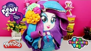 GIANT Twilight Sparkle Surprise Egg Play Doh   MLP Equestria Girls Rarity Pinkie Pie Fluttershy Toys