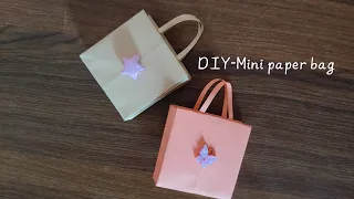 DIY cute paper bag/origami bag/how to make mini paper bag/diy shopping bag 🛍️/paper craft ideas 💡