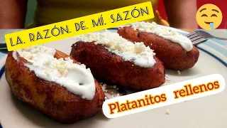 COMO HACER PLATANITOS RELLENOS DE QUESO, (#PLATANITOSRELLENOS) Antojitos #1