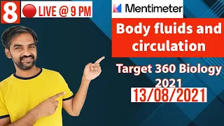 Body fluids and circulation class 11 | Menti quiz #live | Target 360 Biology