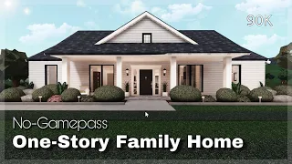BLOXBURG | One-Story Family Home | No-Gamepass | House Speedbuild