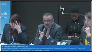 Dr Tedros identifies health workforce as 5 year priority at WHO 152nd Executive Board Meeting