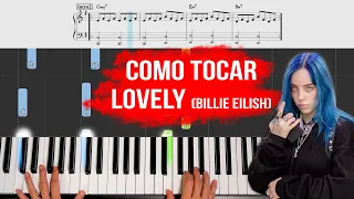Billie Eilish Lovely piano tutorial (com pdf para download)