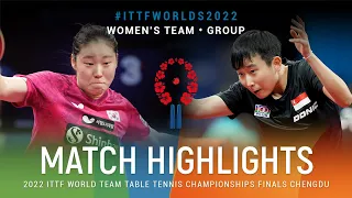 Highlights | Lee Zion (KOR) vs Zhou Jingyi (SGP) | WT Grps | #ITTFWorlds2022