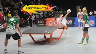 Poland vs Hungary - Mixed Doubles (Semi-final) - Teqball World Championships 2022 Nuremberg