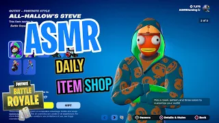 ASMR Fortnite All Hallows Steve Skin Is Back! Daily Item Shop 🎮🎧 Relaxing Whispering 😴💤