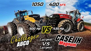 Challenger 1050 AGCO VS Case AFS 400 Magnum (Largest 1000 vs Largest Magnum) [All level comparison]