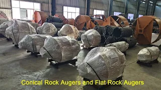 12pcs Conical Rock Piling Augers and Flat Rock Auger Ready for Shipping