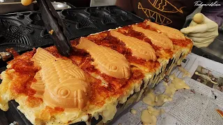 Winter popular snack fish shaped Bread - Korean Street Food