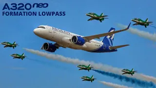 Aegean Airlines Airbus A320neo & Saudi Hawks FORMATION LOWPASS | Athens Flying Week Airshow [4K]