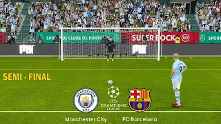 Man City vs Barcelona - Penalty Shootout | Semi Final UEFA Champions League 23/24 | PES Gameplay