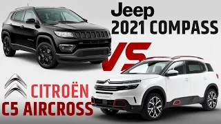 2021 Jeep Compass VS Citroen C5 Aircross 🔥TOP Differences - Features, Dimensions, Interior, Engine 🔥
